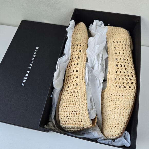 Freda Salvador NEW Jessie Raffia Ballet Flats $395 Preppy Shoes Women Size 9 NWT - Picture 4 of 15